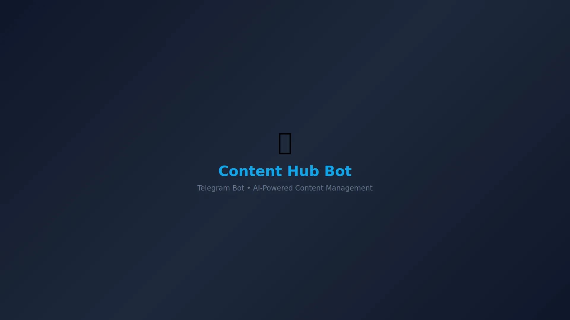 Content Hub Bot